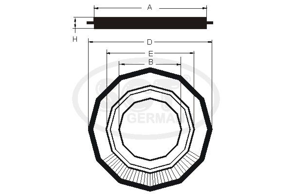 SCT GERMANY oro filtras SB 515